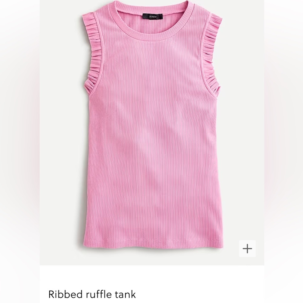 J. Crew Ribbed Ruffle Tank